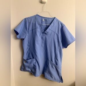 WonderWink Four-Stretch Scrub Top – Size large Blue